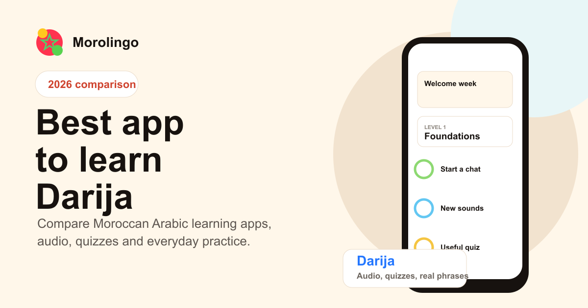 Best Apps to Learn Moroccan Arabic in 2026