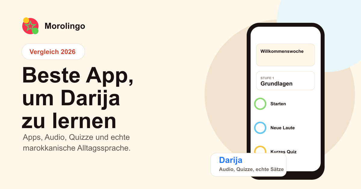 Die besten Apps, um Darija zu lernen – Vergleich 2026