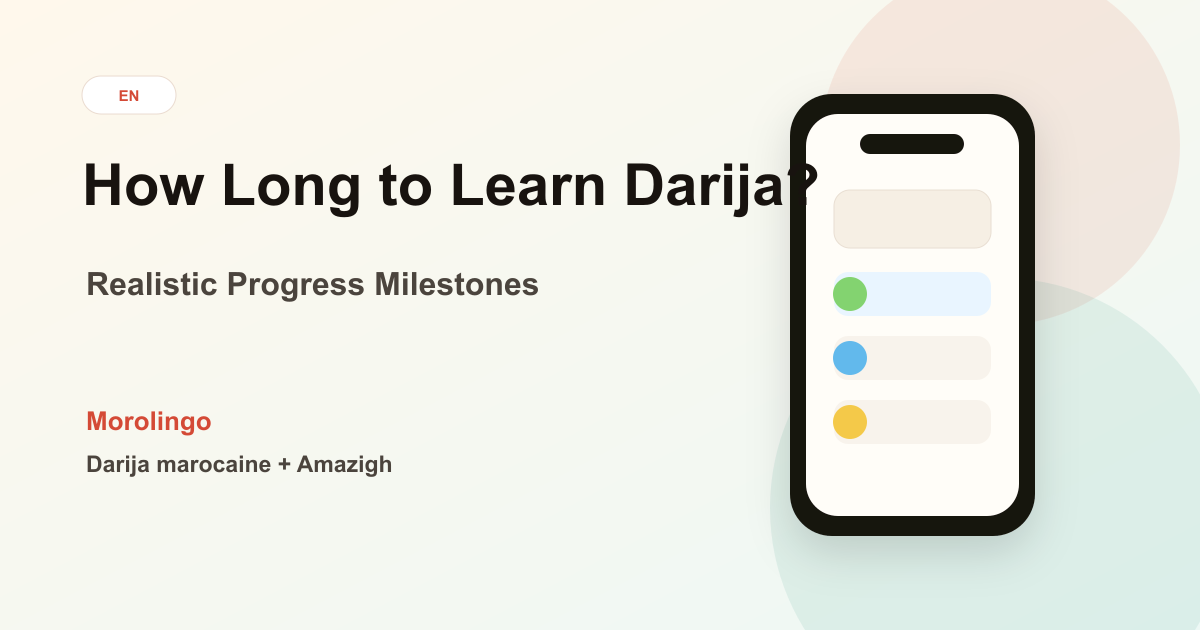 How Long Does It Take to Learn Darija?