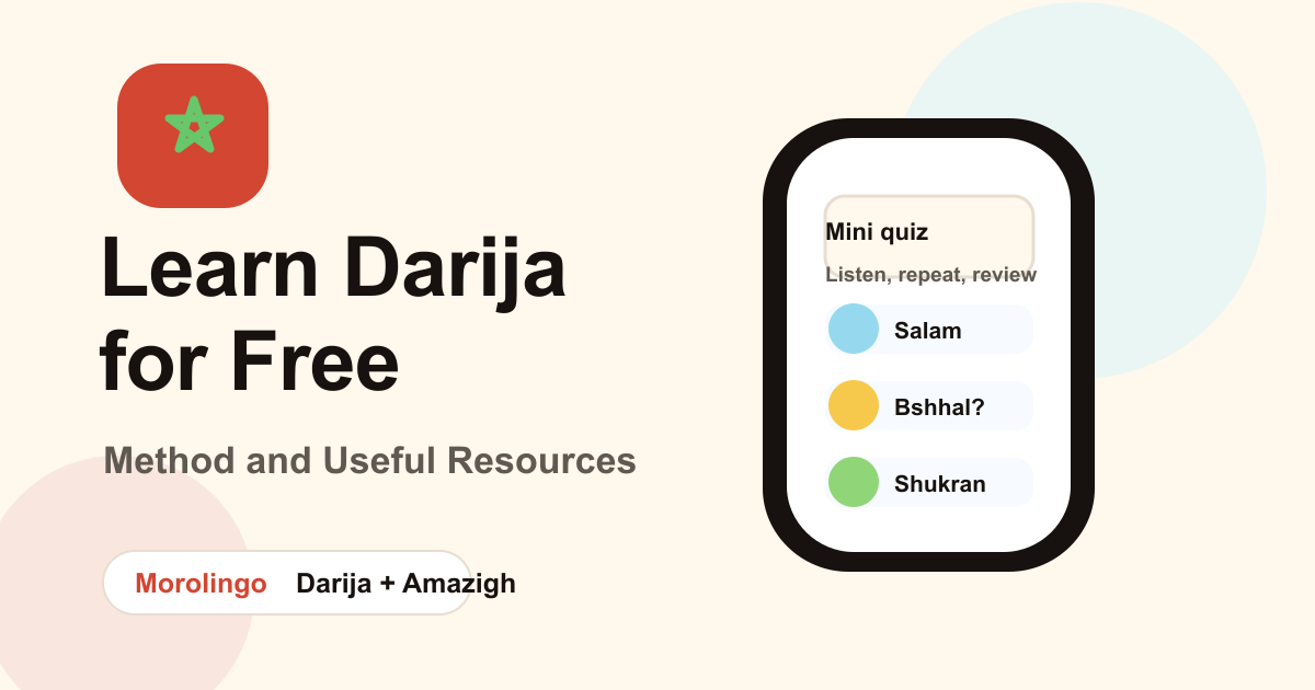 Learn Darija for Free: Method and Best Resources