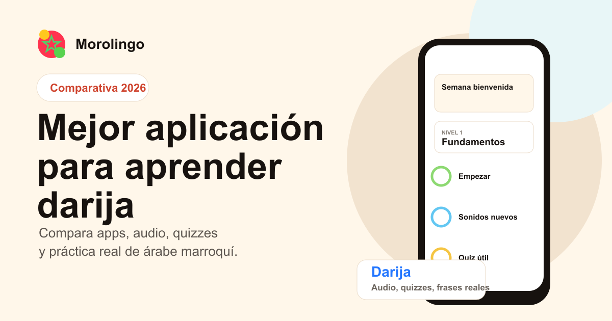 Mejores aplicaciones para aprender darija en 2026
