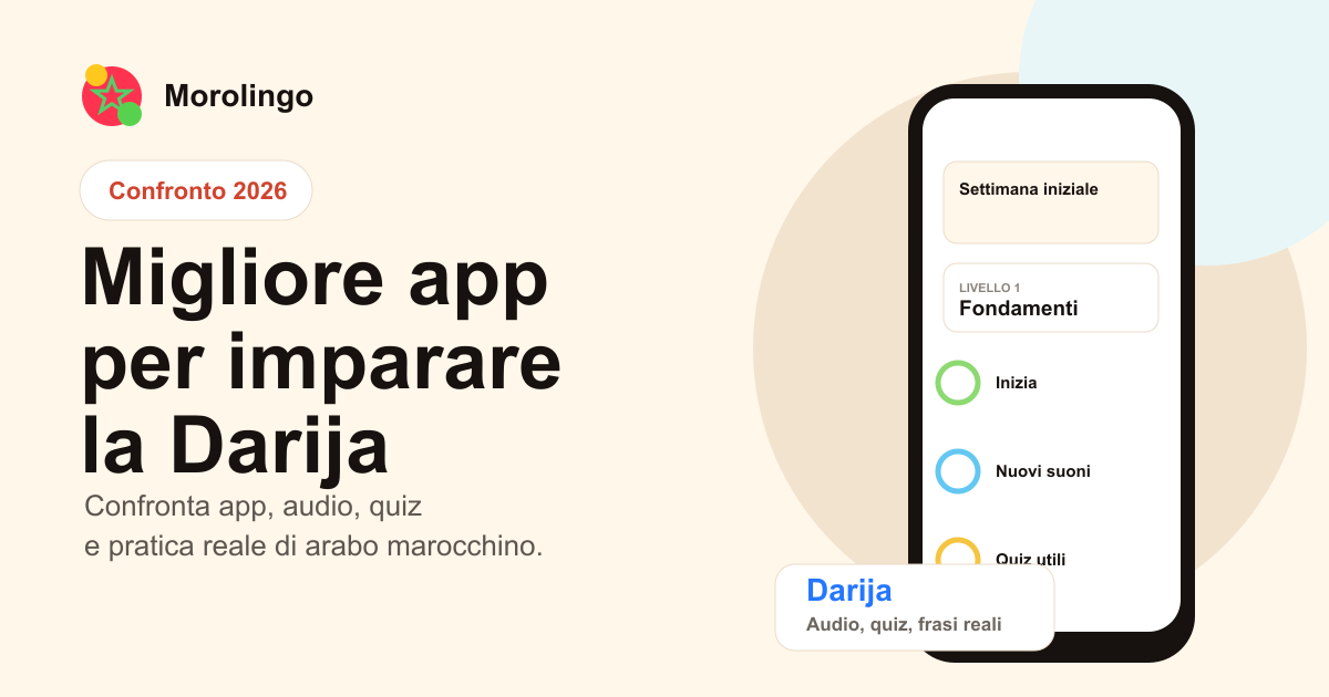 Le migliori app per imparare la Darija nel 2026