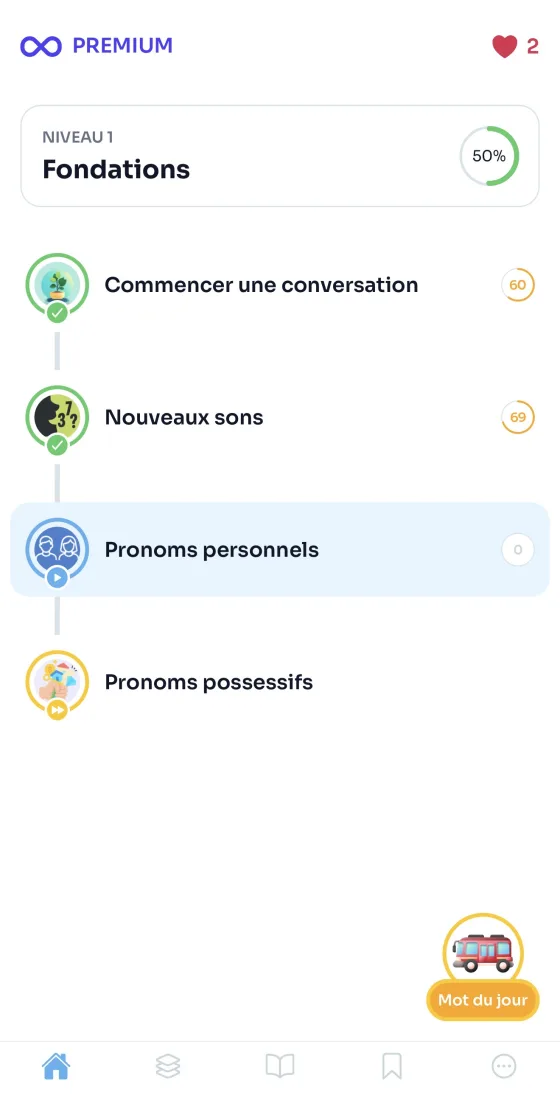 Continuer avec la Darija